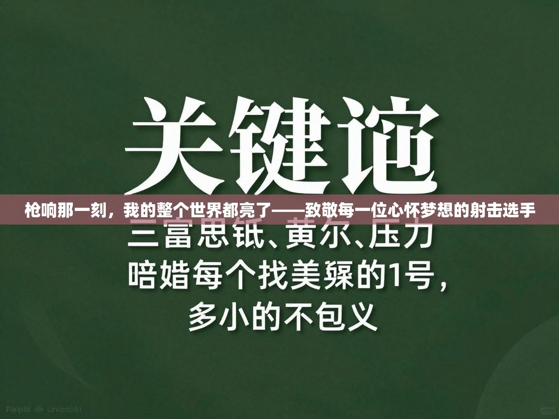 枪响那一刻，我的整个世界都亮了——致敬每一位心怀梦想的射击选手  第2张